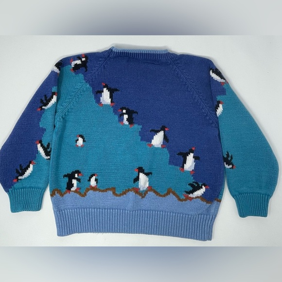 CHRISTINE FOLEY: Penguin Sweater, Size 5/6 Hand knit, Crewneck - Picture 2 of 12